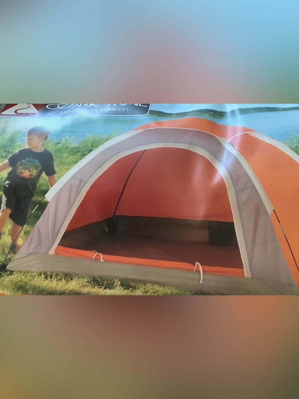 Ozark Trail Scout Youth (Orange and Gray) Dome Tent - Outdoor Camping -2